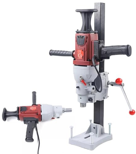 DAOHHFO 2200W Profi Kernbohrmaschine für Nass/Trockenbohren - 180mm Bohrdurchmesser, 1200 U/min, Industrielle Bohrgerät für Beton & Mauerwerk - Vertikaler Handbetrieb 2-in-1