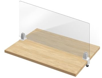 UPJAKS Trennwand Acryl-Schreibtischteiler, transparente Trennwand, schützender Hustenschutz, freistehender Tisch-Arbeitsplatz-Trenner für Büros, Schule Sichtschutz