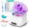 OFFCUP Pulitore Ultrasuoni, 49000Hz Pulitore ad Ultrasuoni 340ml Lampada UV Macchina di Pulizia ad Ultrasuoni per Protesi Allineatori Fermi Vassoi Sbiancanti Monete Anelli Collane