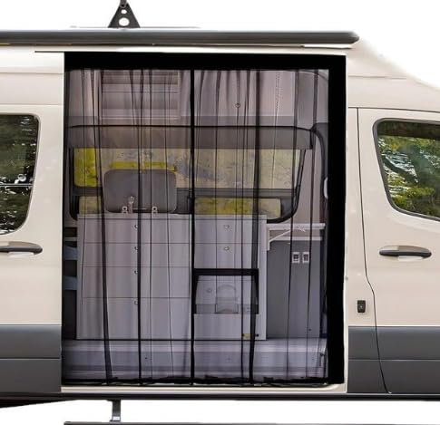 Mosquitera Furgoneta Camper con Magnetismo, Mosquitera para Puerta Lateral de Coche para Mercedes Sprinter Techo Estándar, Fiat Ducato Todos los techos, Mosquitera Magnética para Furgoneta, 180*150CM