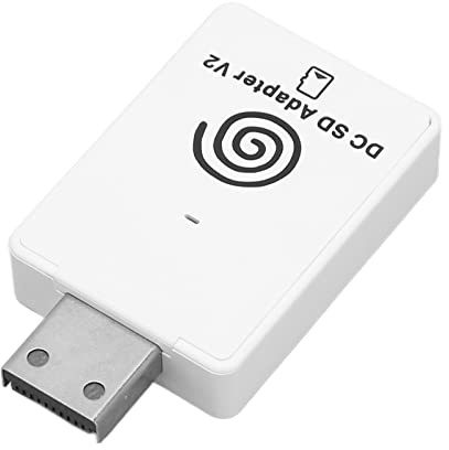 Generic Lector de Tarjetas de Consola de Juegos para Dreamcast, Adaptador de Lector de Tarjetas de Almacenamiento de Memoria de 128 GB con Indicador de Estado LED - Plug and Play, Material ABS