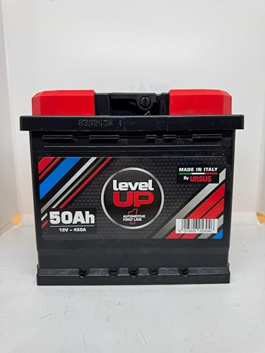 Level UP Batteria Auto 50Ah, 12V - 450A, Piombo-Acido, Made in Italy, 207 x 175 x 190 mm, per Auto e Veicoli Commerciali