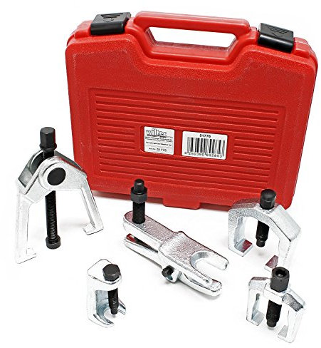 Wiltec Spurstangenkopf Abzieher Set 5 teilig, Traggelenk Werkzeug, Kugelgelenk Ausdrücker Satz, für Lenkstockhebel und Kugellager