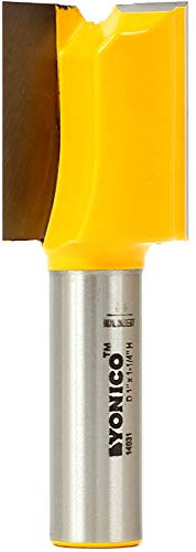 Yonico 14031 1-Inch Diameter X 1-1/4-Inch Height Straight Router Bit 1/2-Inch Shank