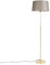 QAZQA - Landhaus I Vintage I Rustikal Bronze Stehleuchte I Stehlampe I Standleuchte I Lampe I Leuchte mit Leinenschirm taupe verstellbar 45 cm - Parte I Wohnzimmer I Schlafzimmer - Stahl Zylinder I Lä