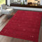 TT Home Teppich Rot Wohnzimmer Handgewebt Wolle Gabbeh Stil Ethno Muster Weich Flauschig, Größe:120x170 cm