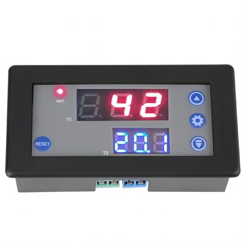 VIFER Ciclo Digitale Multifunzione Timer DC 12V LED Temporizzatore Digitale Programmable Ritardo Relè Modulo Temporizzatore Controllo con Doppio LED Display