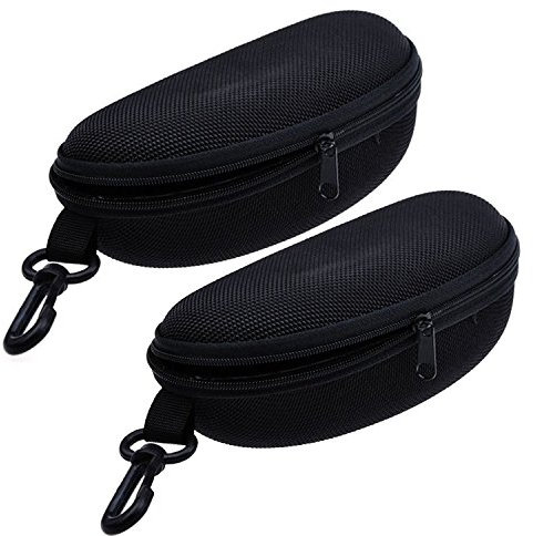 SUNTRADE Hardcase Hartschalen-Brillenetui, Schwarz,2 Stk