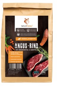 Wildfang® Hundefutter - Trocken - Getreidefreies Hundefutter - Premium Trockenfutter (2 kg, Angus Rind)