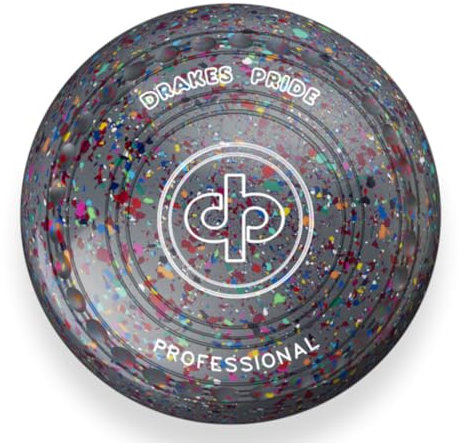 Drakes Pride Professional Bowls - Grey Harlequin, Gripped, Size 2, Heavy