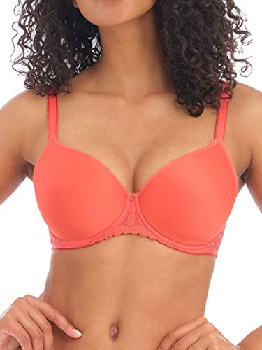 Freya Women's Signature Underwire Spacer T-Shirt Bra, Hot Coral, 36E
