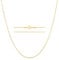 KISPER 24k Gold Snake Chain Necklace – Thin, Dainty, Gold Plated Stainless Steel Jewelry for Women & Men with Lobster Clasp, 22
