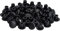 PLCatis 200pcs Black Plastic Hole Cover Caps 5mm Diameter Round Furniture Screw Caps for Drilling Hole Decoration for Furniture Shelves Cabinets