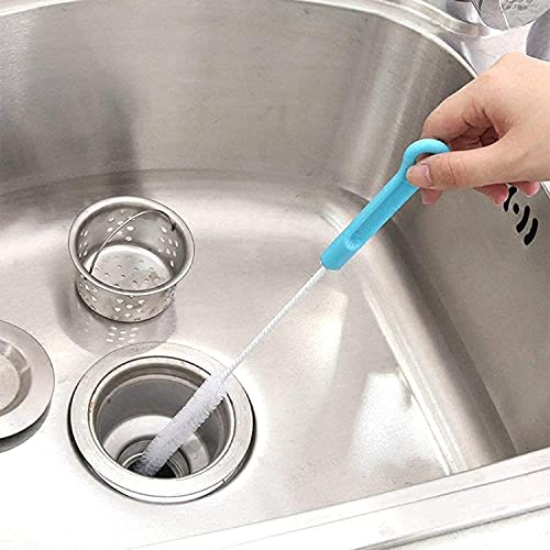 SKYTE® 73CM White Flexible Sink & Radiator Cleaning Brush Waterpipe Drain Dredge Tool Bath Plug Long Hair Cleaner Overflow Unblocker Cleaner Stick