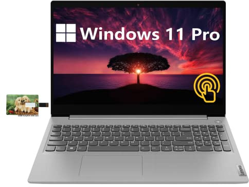 New Lenovo IdeaPad 3 Business Laptop, 15.6 HD Touchscreen Display, Intel Core i3-1115G4, Windows 11 Pro, 12GB RAM, 512GB SSD, 32GB Durlyfish USB Card