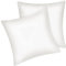 Fittia 2er-Set Satin Kissenbezug Premium Kopfkissenbezug Kissenhülle Haar- und Hautpflege Seidig mit Reißverschluss, Elfenbein, 65x65cm