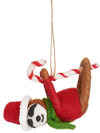 Sass & Belle Faultier auf Zuckerstange Filz Dekoration