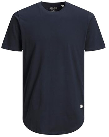 JACK & JONES Herren Basic T-Shirt Plus Size | Rundhals Kurzarm Shirt | Übergrößen Shortsleeve JJENOA
