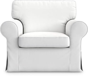 MASTERS OF COVERS Ersatzbezug für IKEA Sessel, Ektorp Sesselbezug, Sesselbezüge, 104 x 88 x 88 cm (Kühles Weiß)