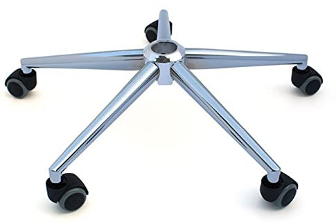 Acier 5 Étoiles Pied Ordinateur Chaise Pied Levage Chaise Pivotante Base Patron Chaise Chaise De Bureau Pièces De Rechange (Couleur : Rayon, Taille : 32cm with Wheels)