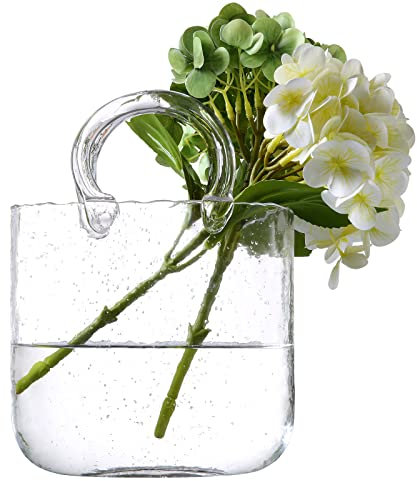 Dinyeo Geldbörse Vase, Handtasche Klarglas Tasche Vase für Blumen Bauernhaus Mittelstücke Dekor