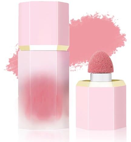 GL-Turelifes Cream Liquid Blush Make-up Luftkissen Rouge für Wangen High Pigment Schwereloses Samt-Mousse natürlich aussehend lang anhaltend taufende Finish leicht zu verblenden Rouge (#1 Love Cake)