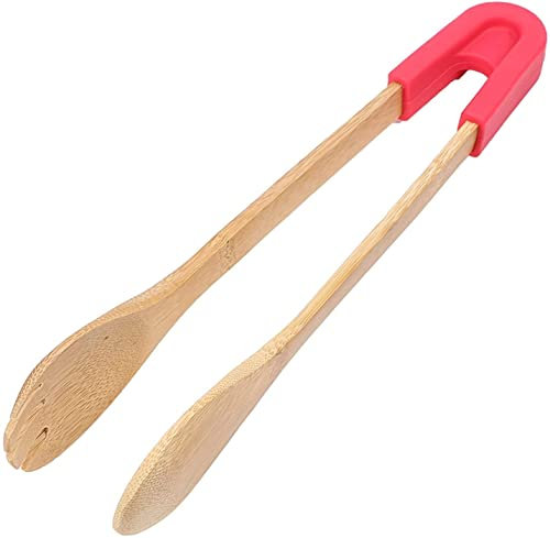 Pince à collation pour barbecue antiadhésive B pinces à aliments pinces à grille-pain pince en bois gâteau pâtisserie steak pinces à barbecue outils de cuisine ustensiles de cuisine (vert, rouge) (v
