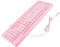 tastatur rosa,Tbest Rosa Tastatur Wiederaufladbar Computer Voll süß und Maus Set Sanrio mit Nummernblock Tastatur USB Verkabelt Ultradünn Niedlich Cartoon für Home Office Laptop Computer Universell (R