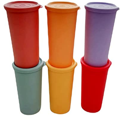 Tupperware Lot de 6 tasses à yaourt multicolores 150 ml