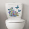Autocollants pour abattant de toilettes, feuilles de plantes, fleurs pour abattant de toilettes, autocollants muraux pour salle de bain, feuilles vertes florales pour salle de bain