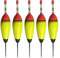 Angel-Bobber-Set mit 5 weichen Eva-Schaum-Schwimmern mit einsteckbarem Leuchtstab-Design für Zander, Karpfen, Barsche(20G)