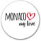 Huuraa Aufkleber Monaco my love Geschenk 10cm Sticker Monaco Geschenkidee