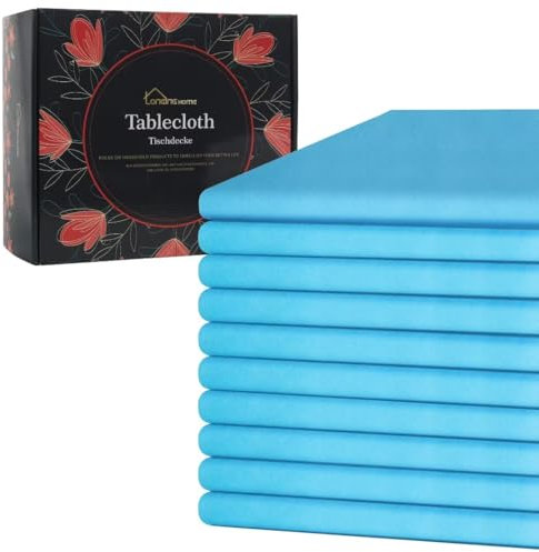 Einweg Vlies Stoffähnlich Tischdecke, 1m x 2,5m, Hellblau, Hochzeit, Geburtstag, Party, Dekoration