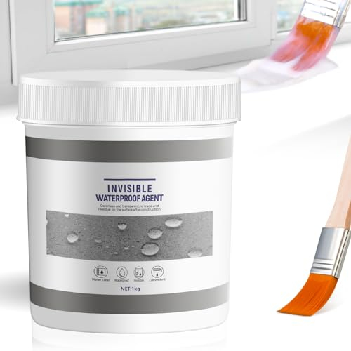 1kg Große Kapazität Transparenter Wasserdichter Beschichtungsmittel, Invisible Waterproof Agent Wasserdichte Isolier-Dichtstoff-Emulsion Versiegelung für Badezimmer, Fliesen, Wände