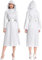 Taeyue Prinzessin Leia Cosplay Kostüm Leia Kleid Damen Kapuze Kleider Gürtel Outfit Halloween Anzug für Erwachsene, M
