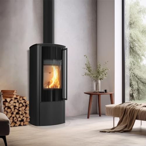 KRATKI Freistehender Stahlofen KOZA AB Enyo R 5,5 kW Ø 100/150