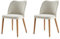HULALA HOME 2er Set Esszimmerstühle, Schminktischstuhl, bequemer Küchenstuhl mit Holzbeinen für Wohnzimmer, Schlafzimmer und Esszimmer, Weiß