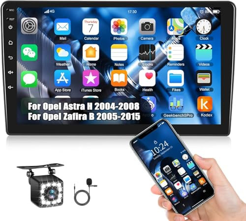CAMECHO 1+32G Android 13 Radio Coche GPS para Opel Astra H/Zafira B/Corse C D, Radio 2 DIN con Pantalla de 9 Pulgadas FM RDS MirrorLink Bluetooth y USB+ Cámara Trasera