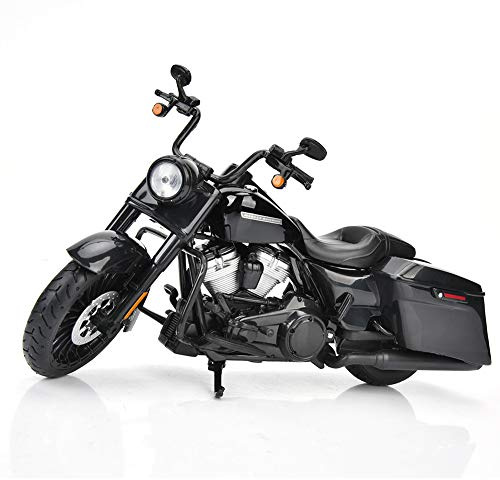 Gonetre Maisto 1:12 Motorrad Modell Spielzeug Miniatur Puppenhaus Deko, Schwarz Kinder Simulation Legierung Motorrad für Adventskalender Füllung Desktop Dekor, Fotografie Requisiten