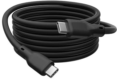 DIGITUS Cable USB-C – USB 3.2 Gen 2 – 1 m – Funda de silicona flexible con protección contra torceduras – Vídeo 4K 60 Hz – Hasta 10 Gbit/s – Negro