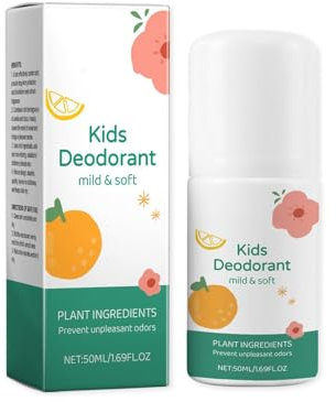 Natürliches Deodorant,Roll-On-Deodorant für Kinder, Körperdeodorant,Schützt vor trockener Haut,Frischer und Angenehmer Natürlicher, Ideal für Jugendliche und Kinder (1)