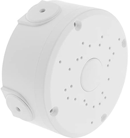 jojofuny Camera Junction Box for IP Camera Outdoor Extension Cord Safety Cover Large Electric Wire Hide Box 12cm Diameter White Tv Bracket
