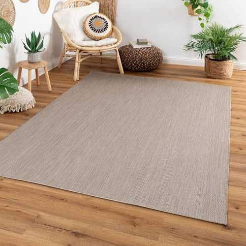 Steffensmeier In- und Outdoorteppich Melbu | Garten, Balkon, Küche | Taupe, Größe: 200x290 cm