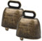 2 Pcs Campanelle in Metallo Vintage,Campanellino per Cani,Campane per Gatti Ciondoli,Campanelle Per Collare,Campanelli per Animali,Localizzatori per Pet Campane(Colore Bronzo)