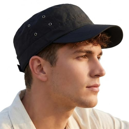 HIQIU Army Cap Herren Sommer Dünn Military Cap Schnelltrocknend Atmungsaktive Militär Mütze Herren Verstellbare Sport Armee Kadett Hut