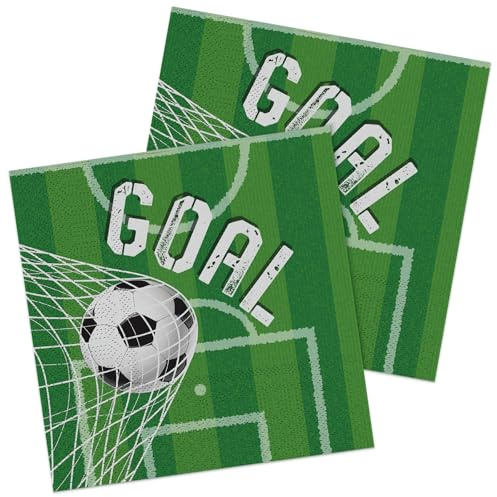 Servietten Fußballparty 33 x 33 cm Papierservietten Fußball Partyservietten
