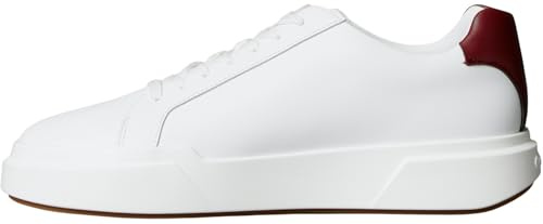 Calvin Klein Herren Cupsole Sneaker Chunky Laceup aus Leder, Mehrfarbig (Bright White/New Maroon/Khaki), 41