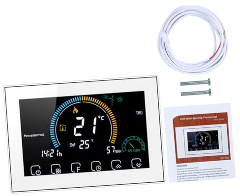 jojofuny 1satz Smart Thermostat Mit Touchscreen Heizungsregler Für Fußbodenheizung Kompatibel Mit Design Einfache Installation Standardversion