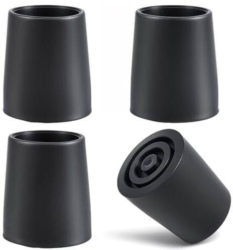 Oruola 4 Stück Gummipuffer für Wanderstöcke,Gehstock Gummipuffer,Krücken Gummi,Schwarz rutschfeste Gummispitzen für Wanderstöcke,Anti-Rutsch Design zur Stabilität und Sicherheit