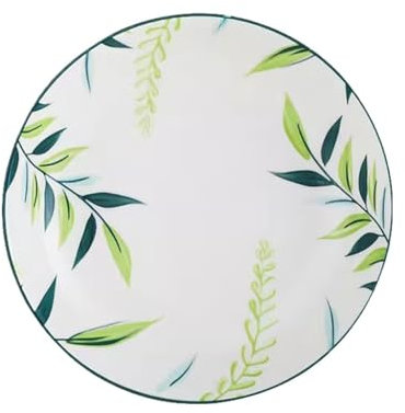 YCCHAH Assiettes Assiette À Dîner En Céramique, Feuille De Bambou Créative Chinoise, Vaisselle Cadeau Articles De Fête